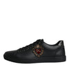 Dolce & Gabbana Black London Sacred Heart Men Sneakers Shoes