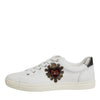 Dolce & Gabbana White Sacred Heart Men Low Top Sneakers Shoes