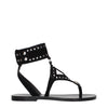 Isabel Marant Black Leather Flip-Flop Sandals