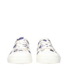 Moschino White Fabric Low Top Sneakers