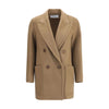 Max Mara Beige Fleece Wool Coat