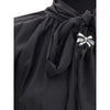 Max Mara Black Silk Blouse