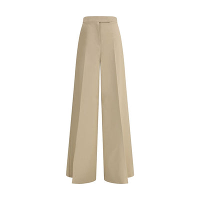 Max Mara Beige Cotton Casual Pants