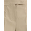 Max Mara Beige Cotton Casual Pants