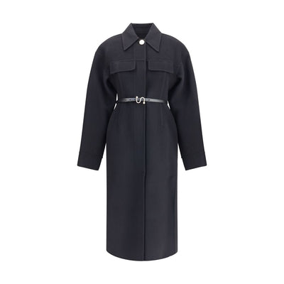 Max Mara Black Fleece Wool Coat