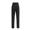 Max Mara Black Fleece Wool Dress Pants