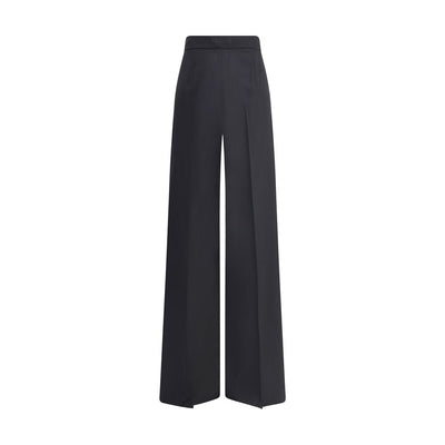 Max Mara Black Fleece Wool Casual Pants