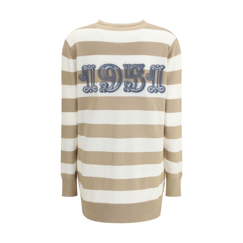 Max Mara Mehrfarbige Fleece-Strickjacke aus Wolle