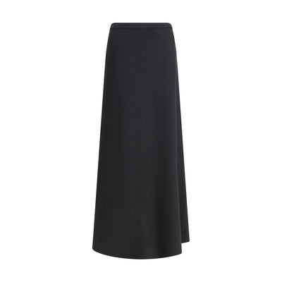 Max Mara Black Viscose Long Skirt