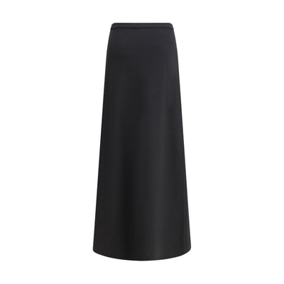Max Mara Black Viscose Long Skirt