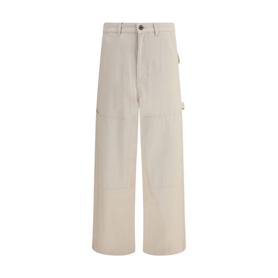 Max Mara Cream Cotton Cargo Pants