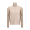 Max Mara Beige Wool Turtleneck