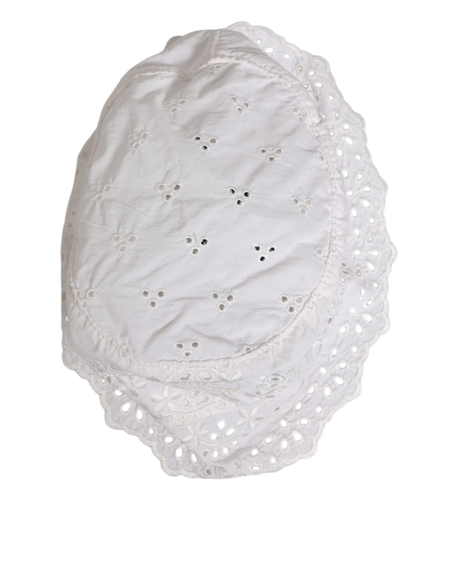 Dolce & Gabbana White Nylon Cut Out Bucket Logo Capello Hat