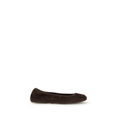 Tory Burch Bos Taurus Ballerinas aus braunem Kalbsleder