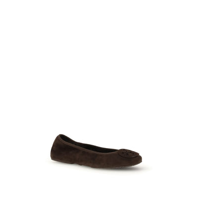 Tory Burch Bos Taurus Ballerinas aus braunem Kalbsleder