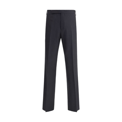 Lardini Black Viscose Casual Pants