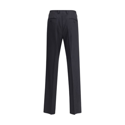 Lardini Black Viscose Casual Pants