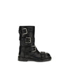 Dolce & Gabbana Black Calf Leather Bos Taurus Lace-Up Boots