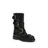 Dolce & Gabbana Black Calf Leather Bos Taurus Lace-Up Boots
