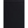 Dolce & Gabbana Black Fleece Wool Long Skirt