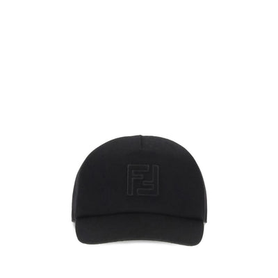 Fendi Black Wool Cap (Baseball Hat)
