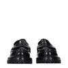 Off-White Black Leather Slip-On Loafers
