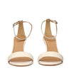 Off-White Beige Leather Platform Sandals