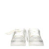 Off-White Beige Leather Low Top Sneakers