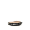 SA SU PHI Black Leather Thin Belt