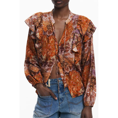 Desigual Arancione Viscosa Women Shirt