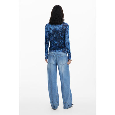 Desigual Blue Viscose Women Sweater