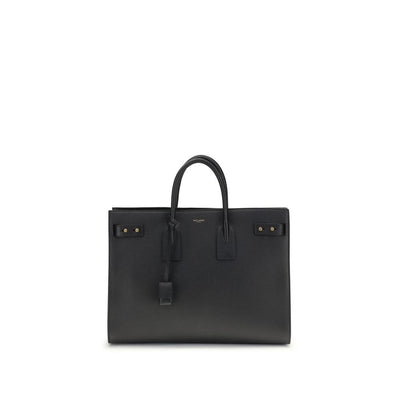 Saint Laurent Handtasche aus schwarzem Kalbsleder, Modell Bos Taurus