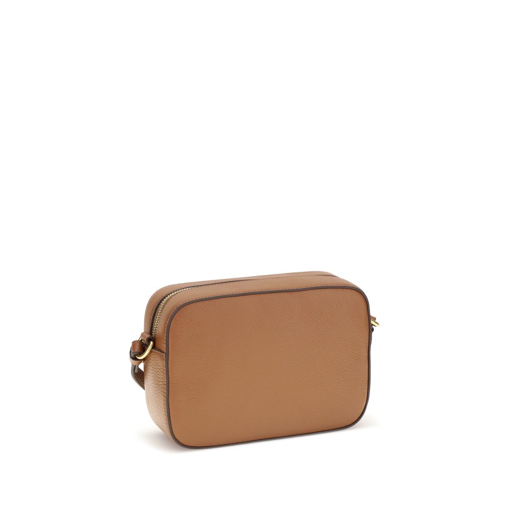 Coccinelle Schultertasche aus braunem Kalbsleder, Modell Bos Taurus