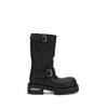 Balenciaga Black Calf Leather Bos Taurus Lace-Up Boots