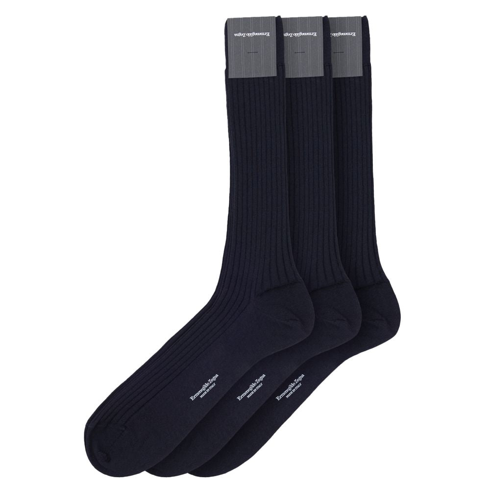 ZEGNA Marineblaue Wollsocken