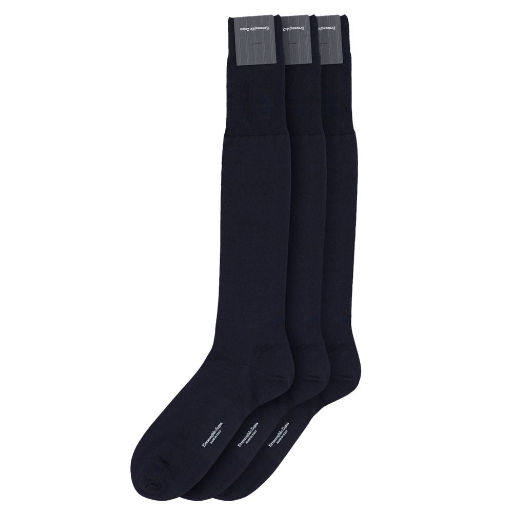ZEGNA Marineblaue Wollsocken