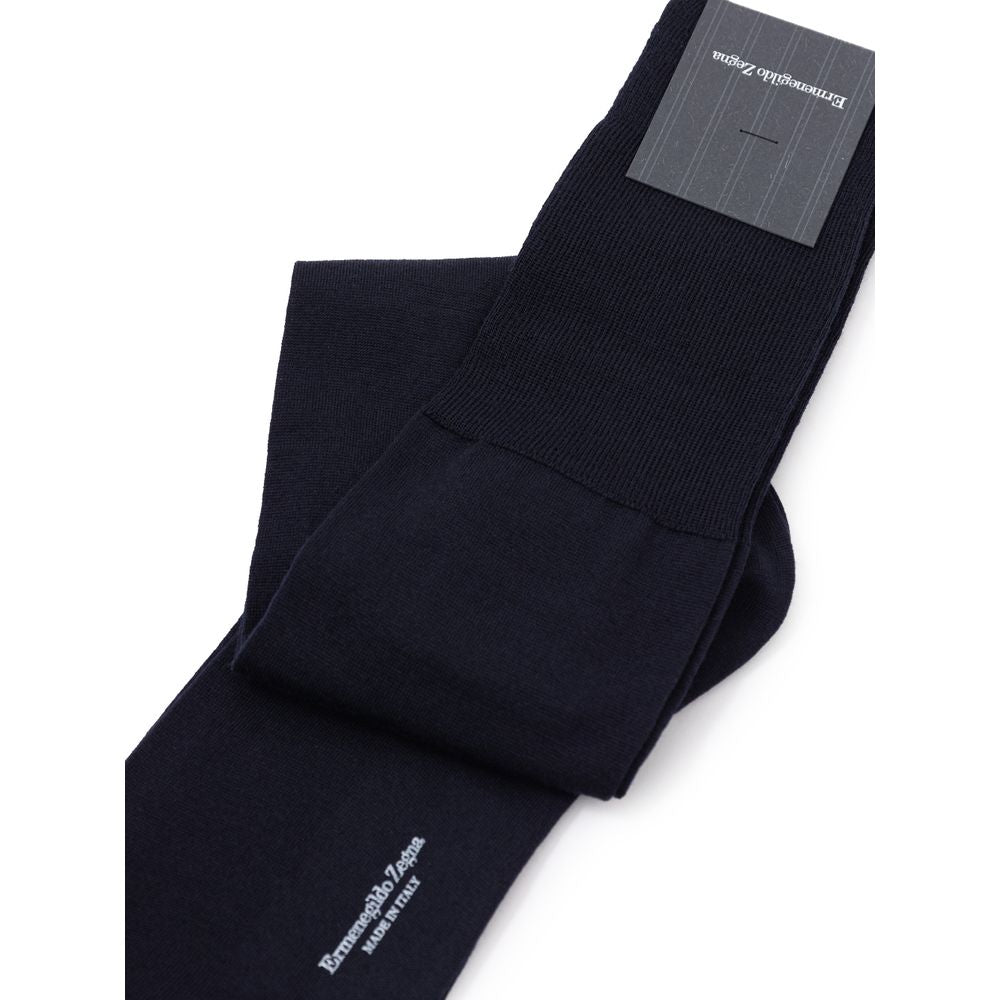 ZEGNA Marineblaue Wollsocken