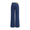 7FOR Blue Cotton High-Waisted Jean