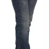 Ermanno Scervino Blaue gewaschene Bootcut-Jeans