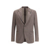 Lardini brauner Fleece-Wollblazer