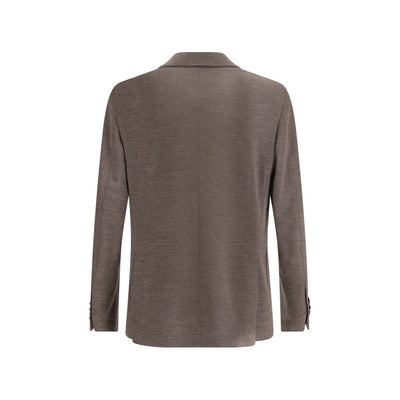 Lardini brauner Fleece-Wollblazer