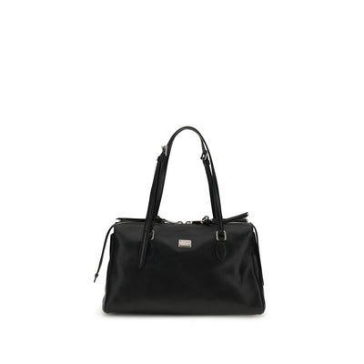 Dolce & Gabbana Black Calf Leather Bos Taurus Shoulder Bag