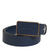 Dolce & Gabbana Blue Leather Classic Metal Logo Buckle Belt