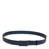 Dolce & Gabbana Blue Leather Classic Metal Logo Buckle Belt