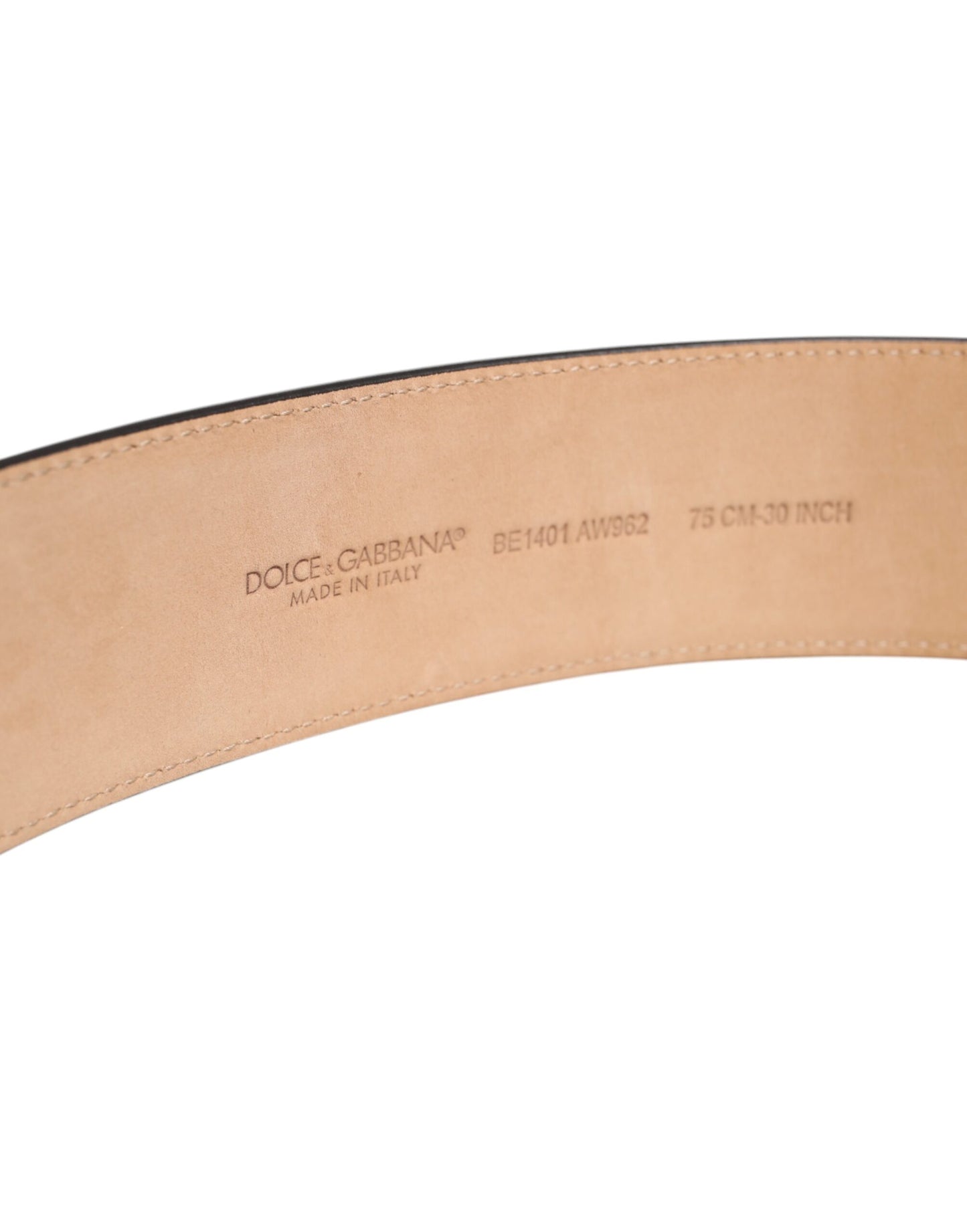 Dolce &amp; Gabbana brauner Ledergürtel mit klassischer ovaler Metallschnalle