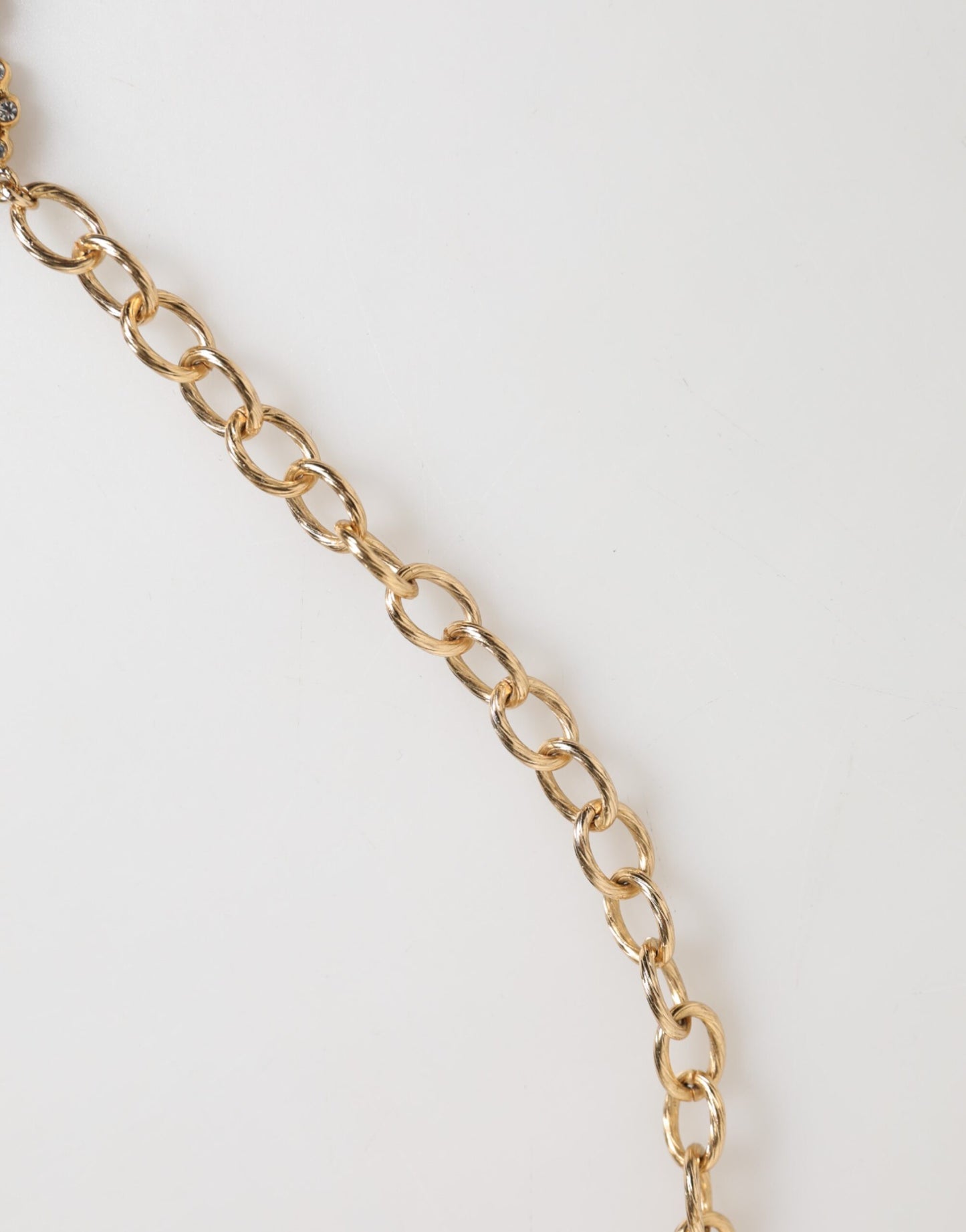 Dolce &amp; Gabbana Statement-Schmuckkette mit goldenem Kristall-Uhranhänger