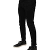Dolce & Gabbana Black Cotton Stretch Skinny Men Denim Jeans