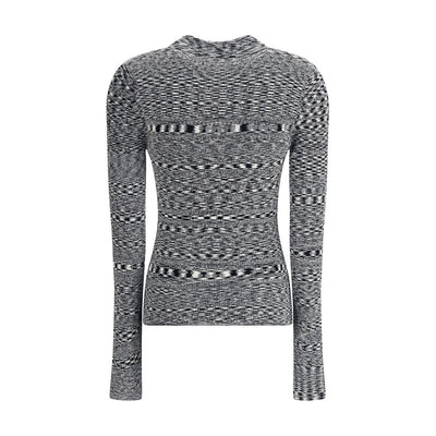 Ganni Polohemd aus schwarzer Viskose