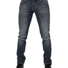 Dolce & Gabbana Blue Washed Cotton Skinny Men Denim Jeans