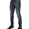 Dolce & Gabbana Blue Washed Cotton Skinny Men Denim Jeans